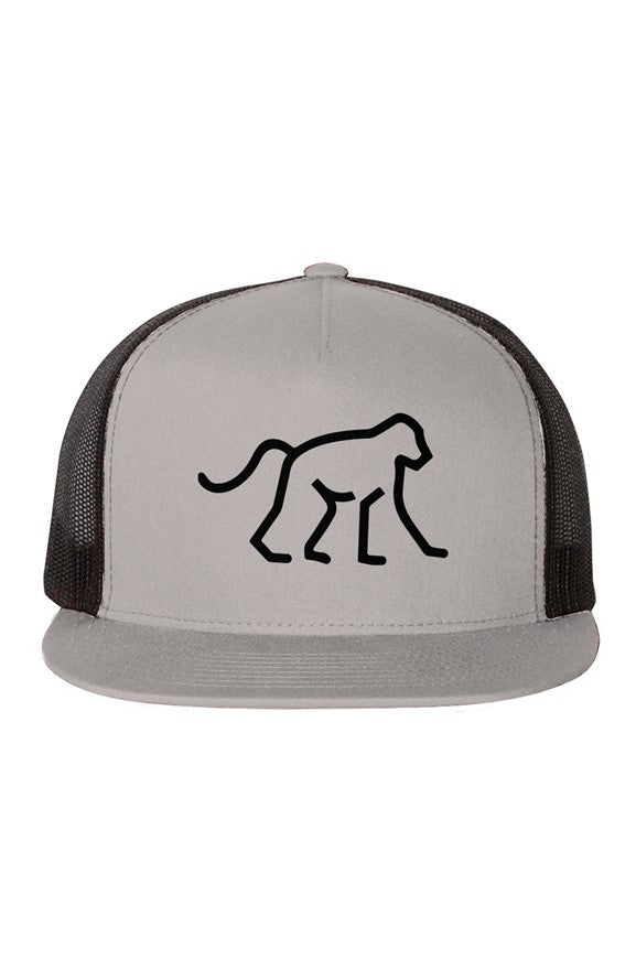 Black-Mesh-Five-Panel-Trucker-Cap