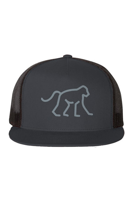 Black-Mesh-Five-Panel-Trucker-Cap